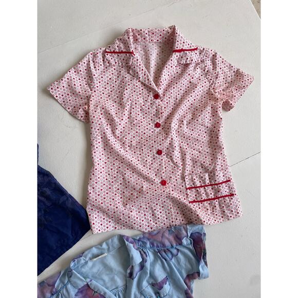 VINTAGE 80s Patterned Womens Blouses Wholesale Bundle / 3 Pcs / Sz S/M Lot - Picture 5 of 10